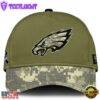 Philadelphia Eagles 2024 Salute to Service Club Green Camo Cap Gift For Veteran