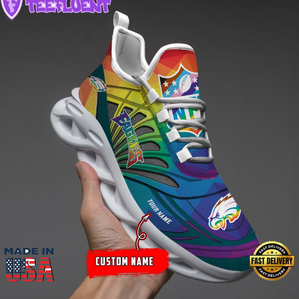 Philadelphia Eagles LGBT NFL Personalized Clunky Max Soul Shoes