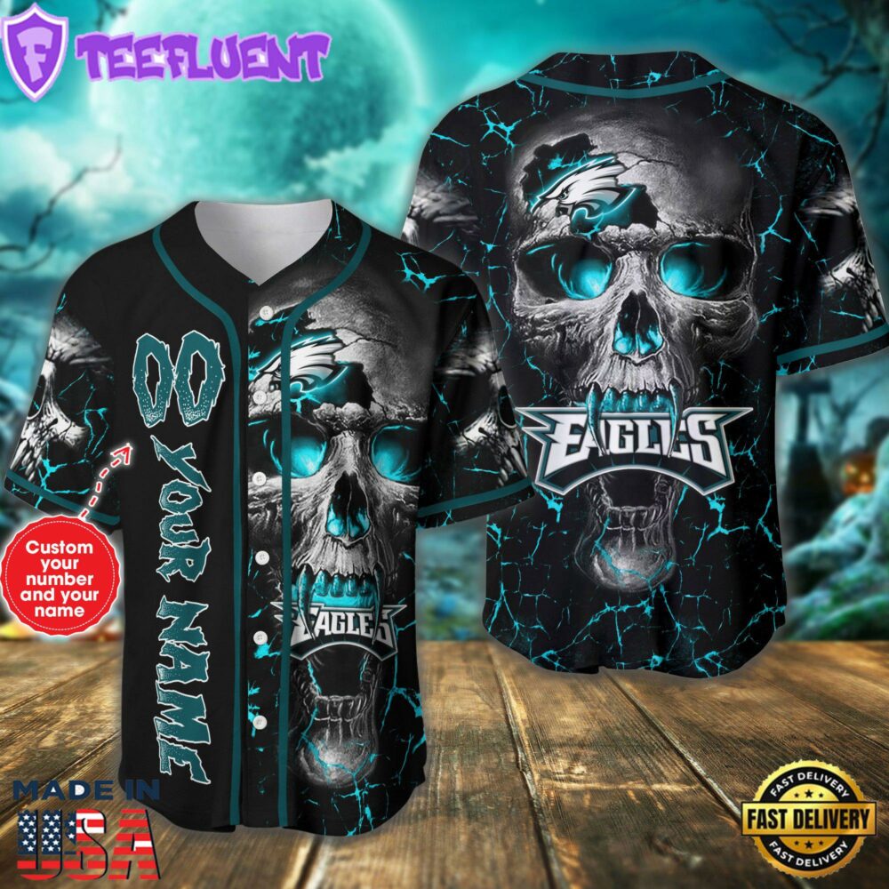 Philadelphia Eagles NFL 3D Personalized Baseball Jersey Shirt For Fans