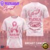 Philadelphia Eagles NFL Hope Strength Support Breast Cancer 3D T-Shirt