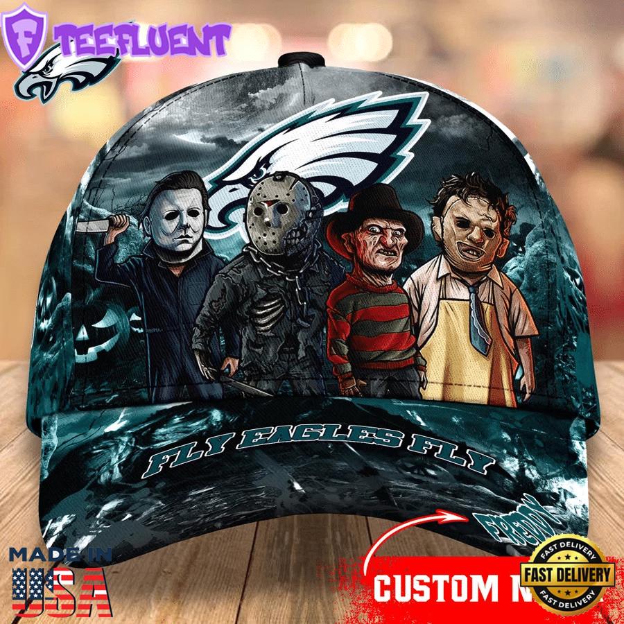 Philadelphia Eagles NFL Personalized Trending Cap Mixed Horror Movie Characters