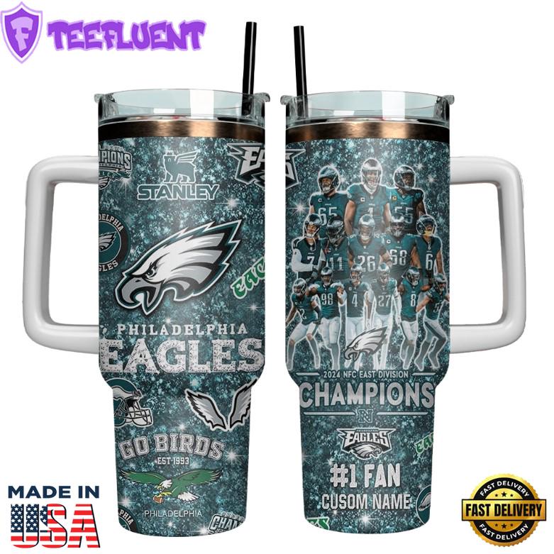 Philadelphia Eagles NFL Sports Custom Stanley Quencher 40oz Stainless