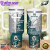 Philadelphia Eagles NFL Sports Custom Stanley Quencher 40oz Stainless Steel Tumbler With Handle