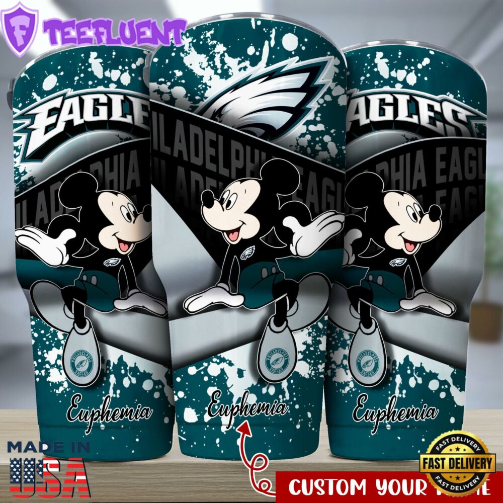 Philadelphia Eagles NFL-Custom Tumbler Mickey Mouse Style