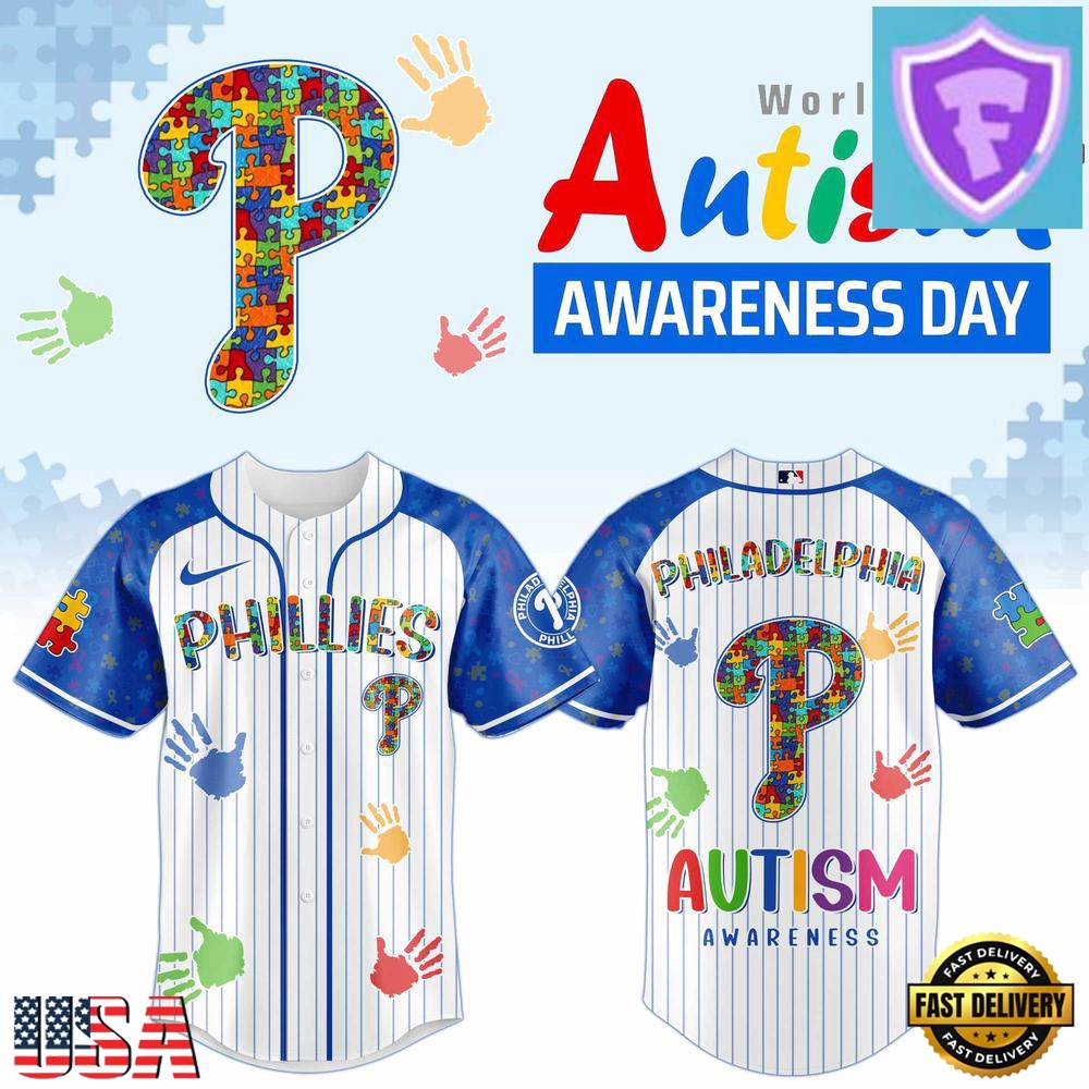 Philadelphia Phillies Autism Awareness Day 2026 Baseball Jersey