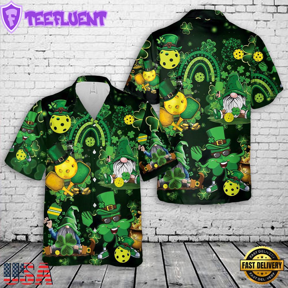 Pickleball Ball Lucky Shamrock St. Patrick's Day Hawaiian Shirt
