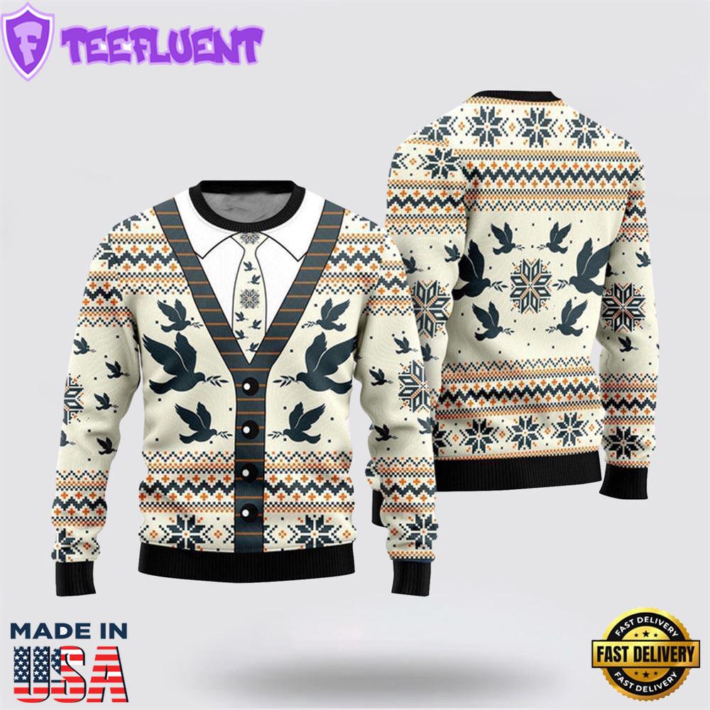 Pigeon Christmas Cardigan Urly Ugly Christmas Sweater