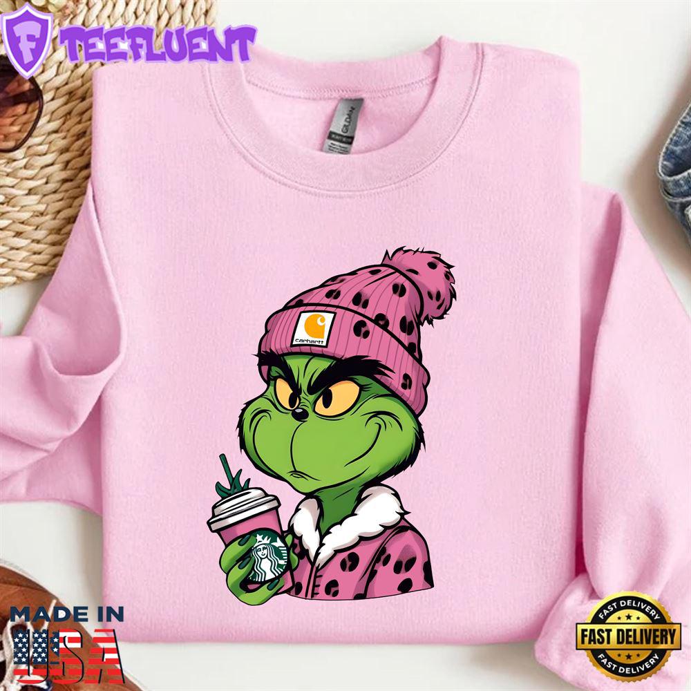 Pink Boujee Cartoon Coffee Christmas Shirt