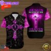 Pink Cross Because Of Him Heaven Knows My Name Custom Baseball Jersey