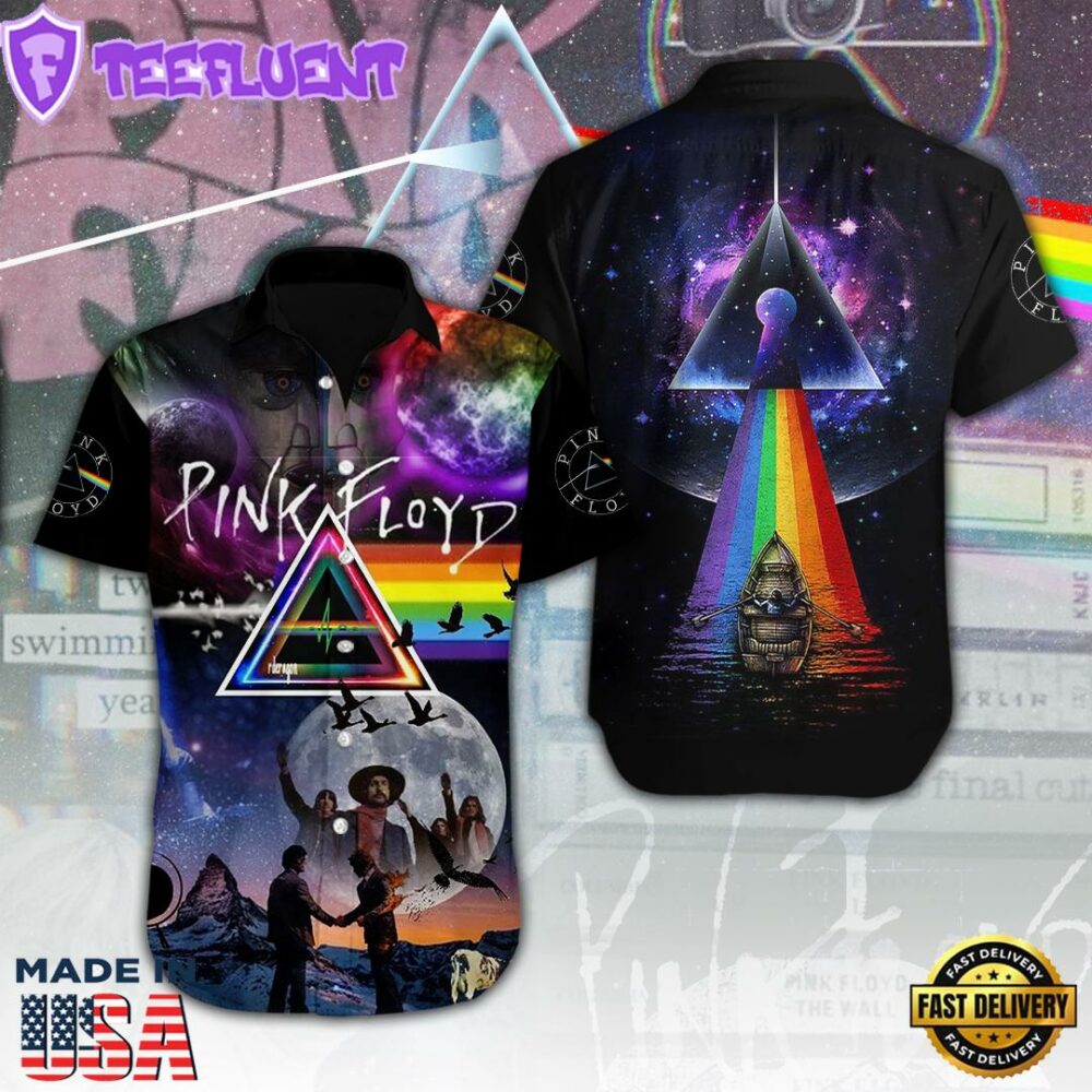 Pink Floyd Short Sleeve Dress Shirt For Man And Women