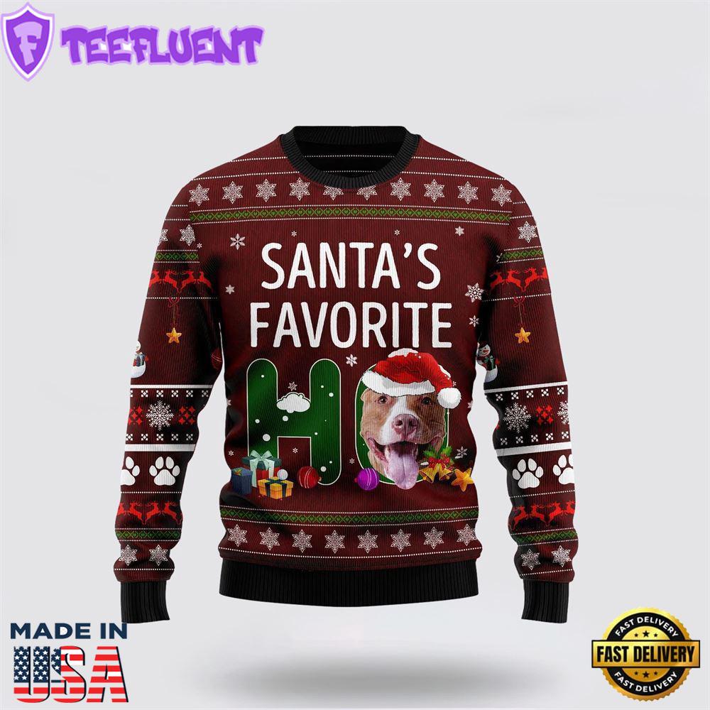 Pit Bull Favorite Ho Ugly Christmas Sweater For Men And Women