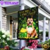Pit Bull Kiss Me I'm IrishHouse And Garden Flag Decor