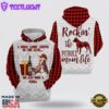Pitbull Dog Wine Christmas All Over Print 3D Hoodie