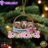 Pitbull Dogs In The Basket Ornament, Gift For Christmas