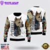 Pitbull Patchwork Seamless Ugly Christmas Sweater For Men And Women