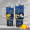 Pittsburgh Panthers NCAA Mickey Mouse Custom Stanley Quencher 40oz Stainless Steel Tumbler With Handle