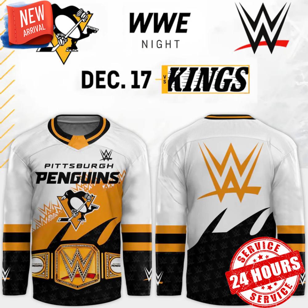 Pittsburgh Penguins x 2024 WWE Night Premium Limited Edition Hockey Jersey