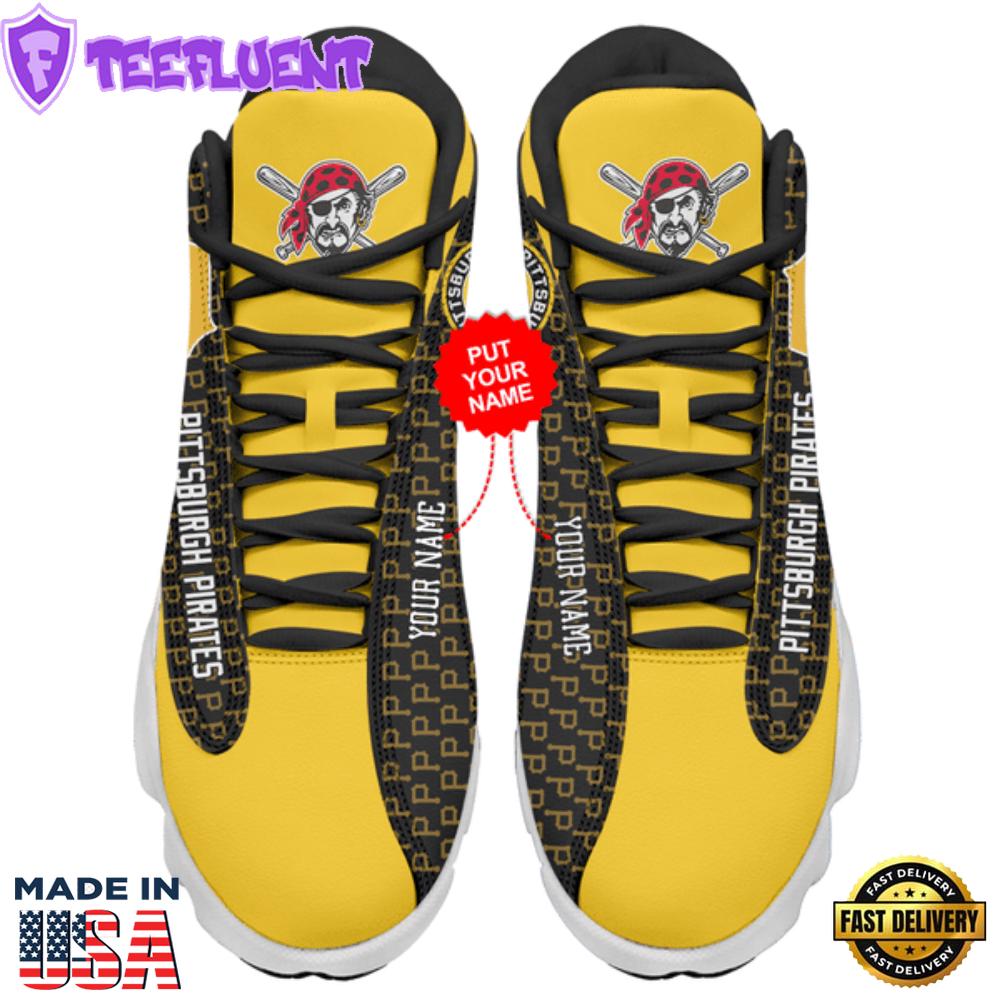 Pittsburgh Pirates Custom Name Air Jordan 13 Sneakers