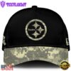 Pittsburgh Steelers 2024 Salute to Service Club Black Camo Cap Gift For Veteran