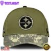 Pittsburgh Steelers 2024 Salute to Service Club Green Camo Cap Gift For Veteran