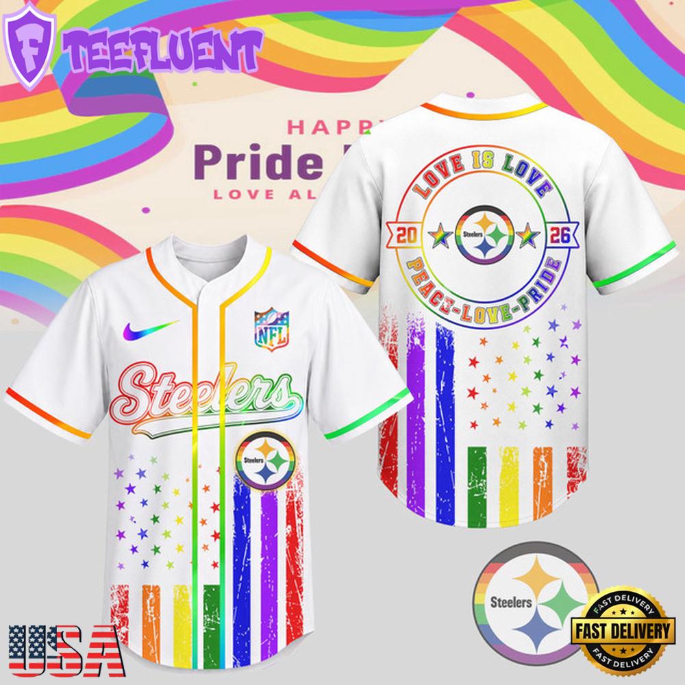Pittsburgh Steelers 2026 NFL Pride Love Limited Edition Baseball Jersey