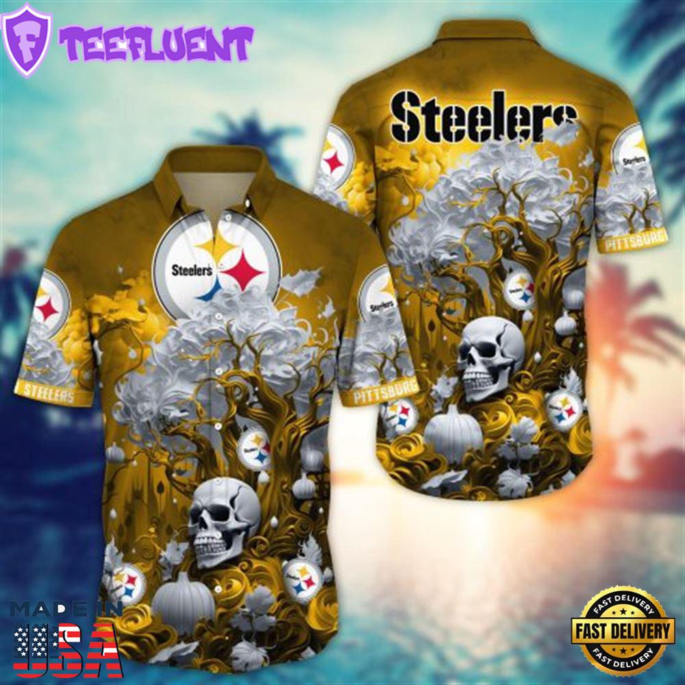 Pittsburgh Steelers Halloween Skull Pumpkin – NFL Hawaiian Shirt