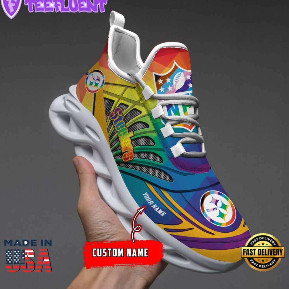 Pittsburgh Steelers LGBT NFL Personalized Clunky Max Soul Shoes