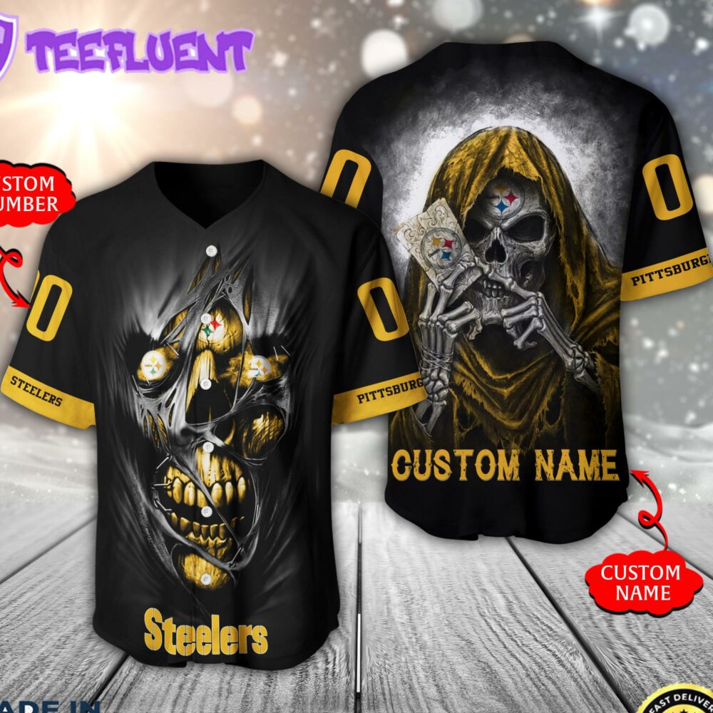Pittsburgh Steelers NFL 3D Personalized Baseball Jersey Shirt For Fans