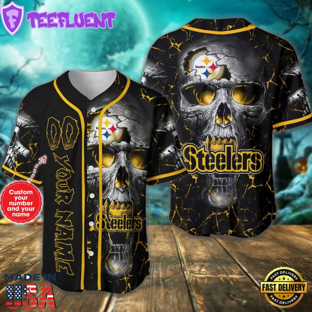 Pittsburgh Steelers NFL 3D Personalized Baseball Jersey Shirt For Fans