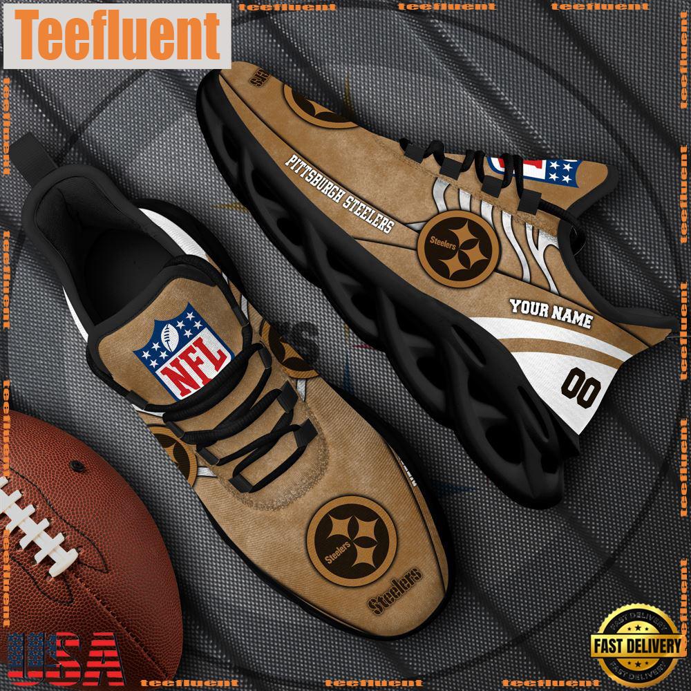 Pittsburgh Steelers NFL Clunky Shoes For Fans Custom Name And Number