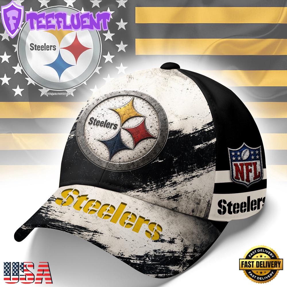Pittsburgh Steelers NFL Grunge Style Team Baseball Cap