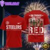 Pittsburgh Steelers Scooby-Doo Red Friday Military 3D T-Shirt