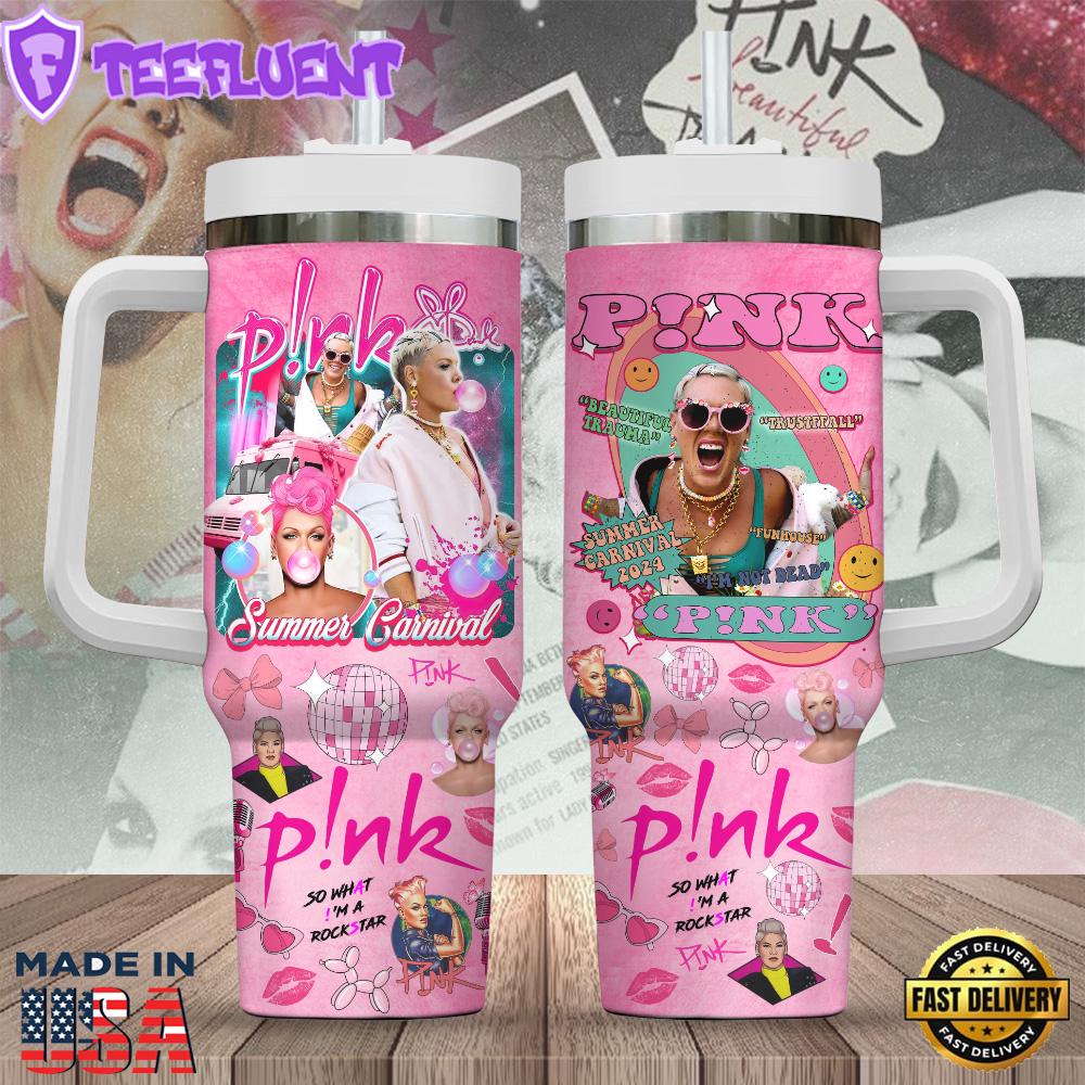 P!nk 40oz Stanley Tumbler Gift For Man And Women
