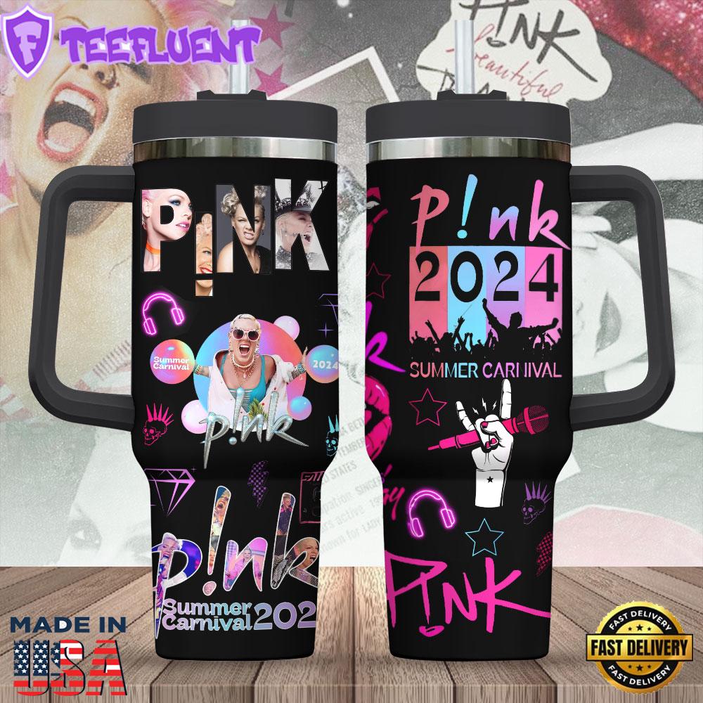 P!nk 40oz Stanley Tumbler Summer For Fans