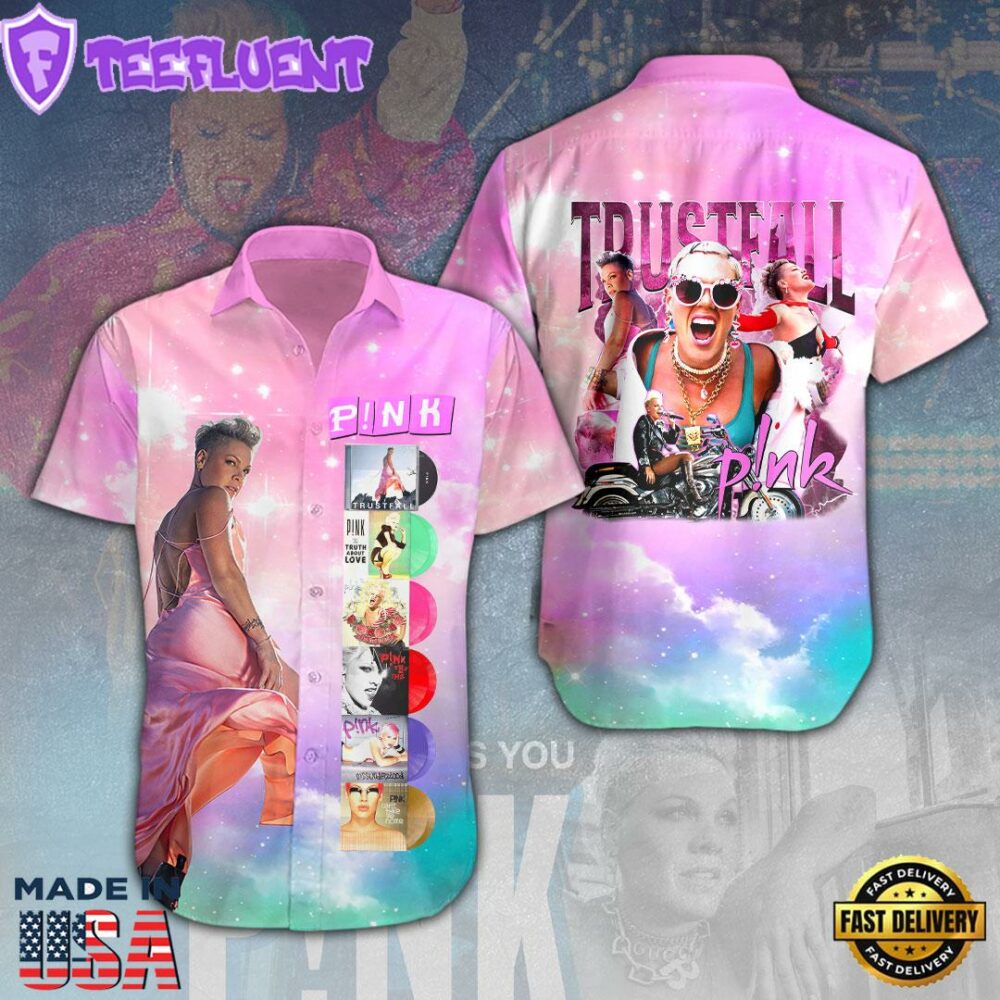 P!nk Short Sleeve Dress Shirt Summer 2025