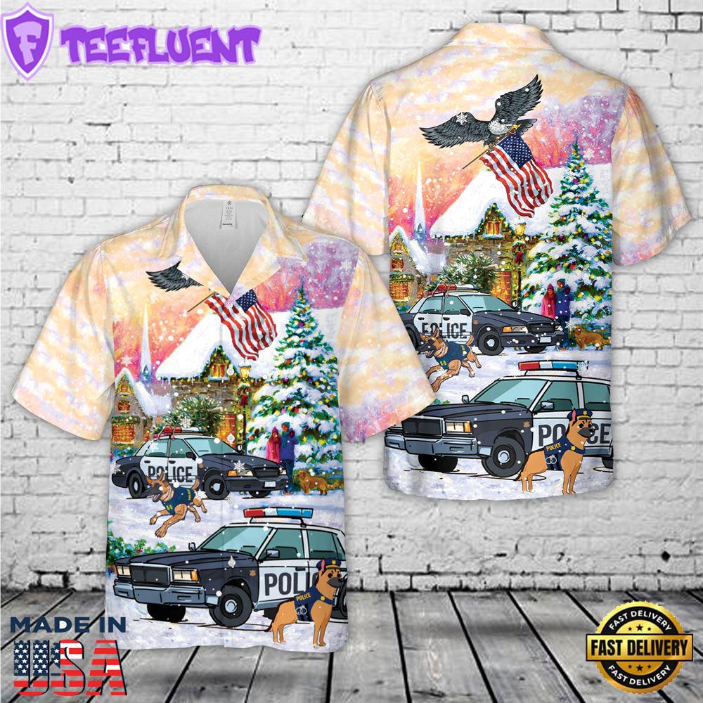 Police Christmas Hawaiian Shirt