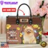Pomeranian Dog All You Need Is Love And A Leather Handbag