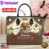Pomeranian Dog Are Not Our Whole Life But They Make Our Lives Whole Leather Handbag