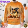 Pomeranian Dog In Spooky Autumn Halloween 3D Shirt