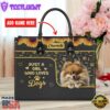 Pomeranian Dog Just A Girl Who Loves Dogs Leather Handbag