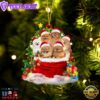 Pomeranian Dogs In A Gift Bag Christmas Ornament, Gift For Christmas