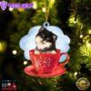 Pomeranian On The Cup Christmas Ornament, Gift For Christmas