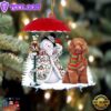 Poodle 3 With Snowman Christmas Ornament, Gift For Christmas