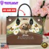Poodle Dog Are Not Our Whole Life But They Make Our Lives Whole Leather Handbag