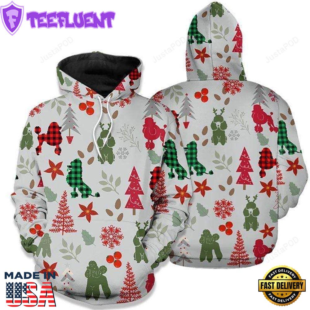 Poodle Dog Pet Christmas Hoodie All Over Print