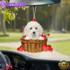 Poodle With Rose & Heart Ornament, Gift For Christmas