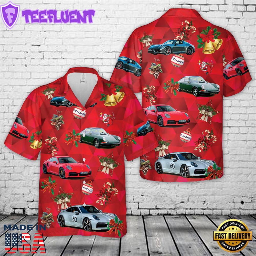 Porsche 911 Christmas Hawaiian Shirt