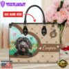 Portuguese Water Dog Duccy Dog Lover Leather Handbag