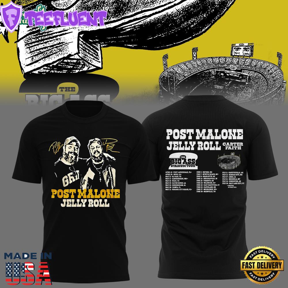 Post Malone THE BIG ASS STADIUM TOUR 2026 Limited Edition Tshirt