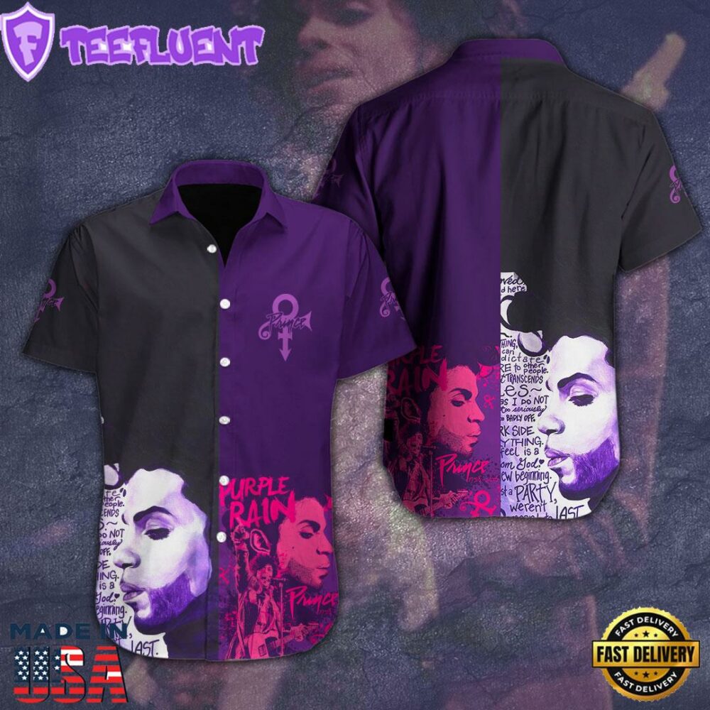 Prince Short Sleeve Dress Shirt Hawaiian For Family